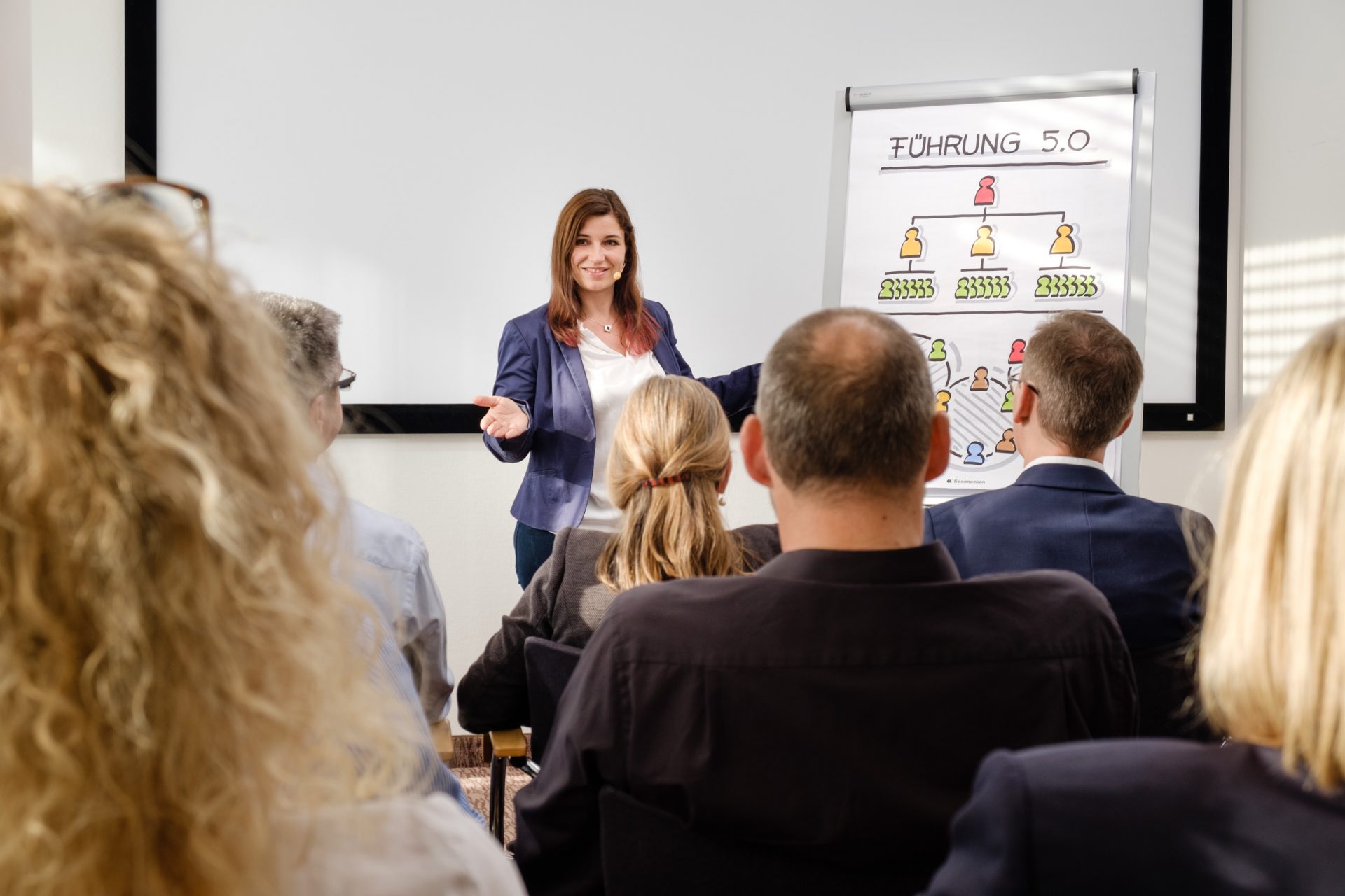 Nicole Pethke im Workshop am Flipchart